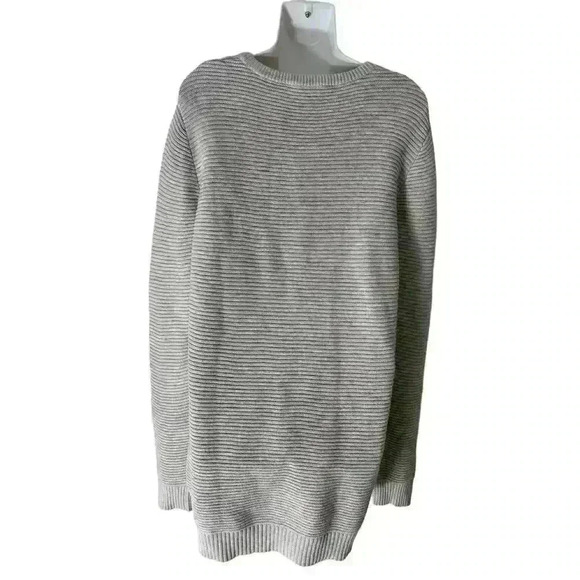 H&M Cotton Pullover Grey Round Neck Sweater Sz Medium - Picture 5 of 8
